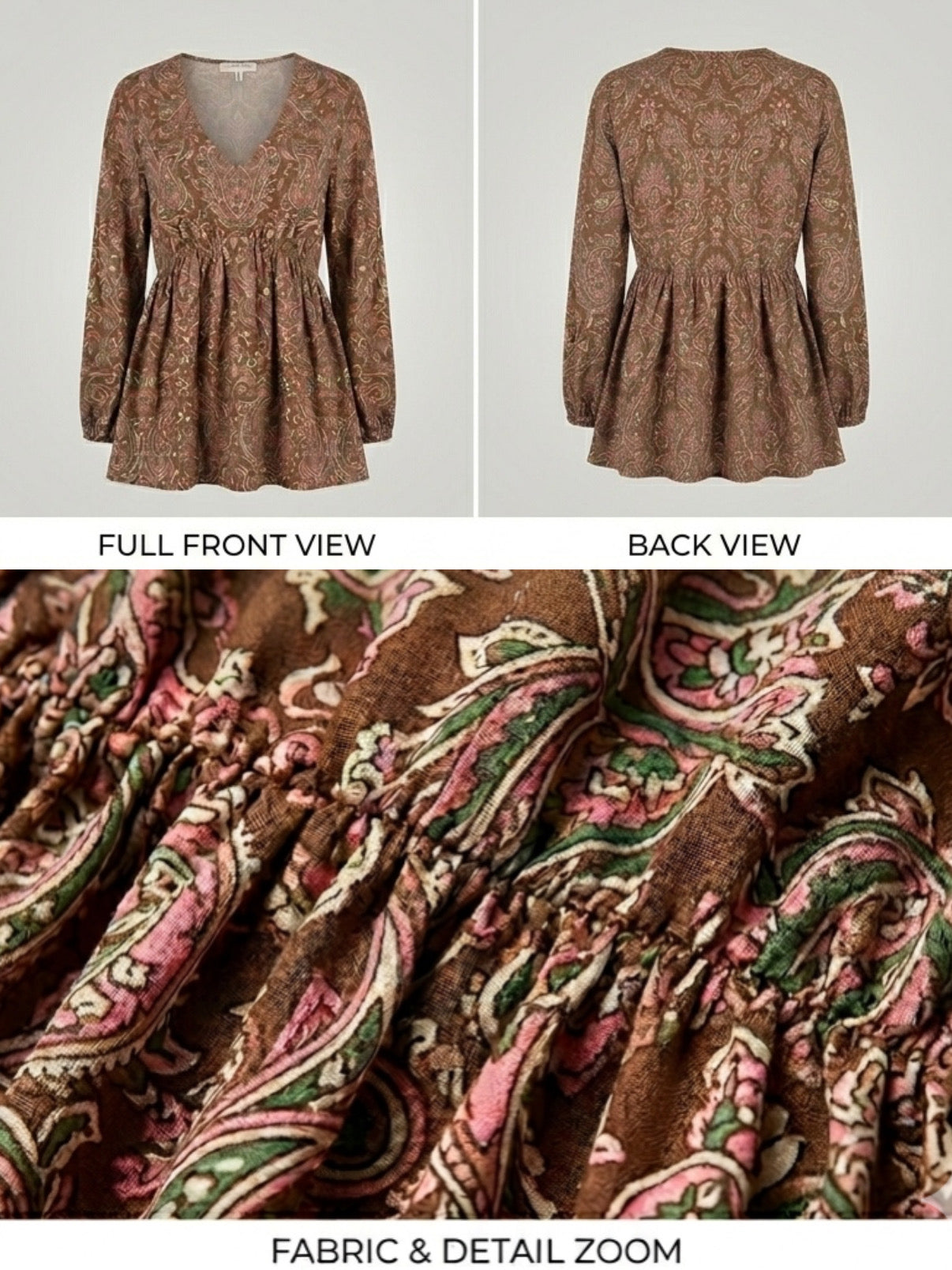 Crimson Blossom Peplum Tunic